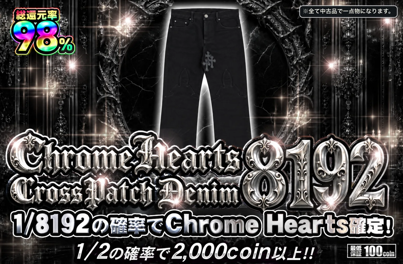 CRM003|Chrome Hearts Cross Patch Denim 8192|アパレル|1,500コイン|8,192口